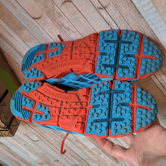 Montrail Fluidflex FKT Women's Running Shoe 8 blue & orange red - Picture 9 of 16